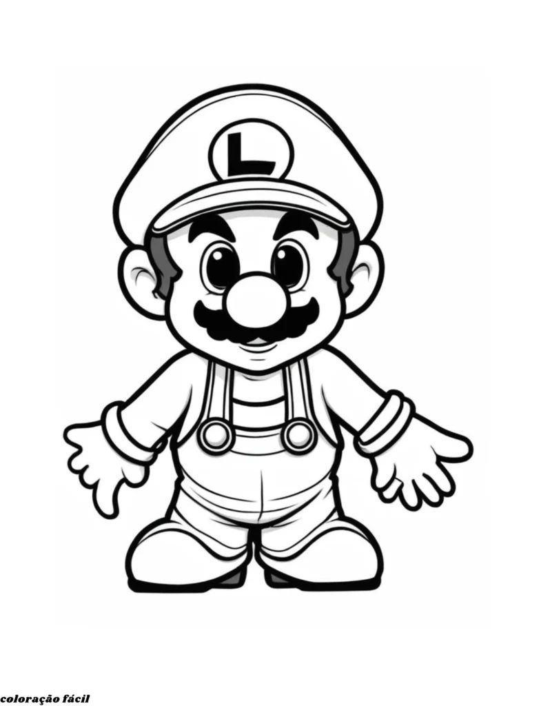 mario bros desenhos para colorir