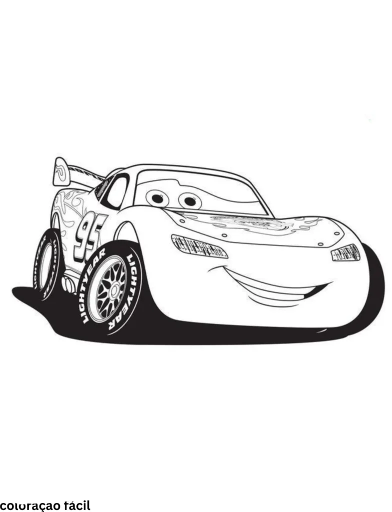 relâmpago mcqueen para colorir