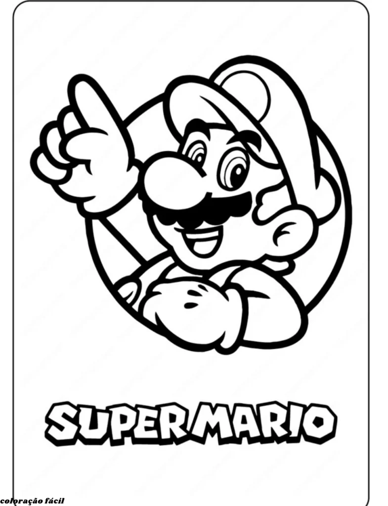 desenho colorir mario