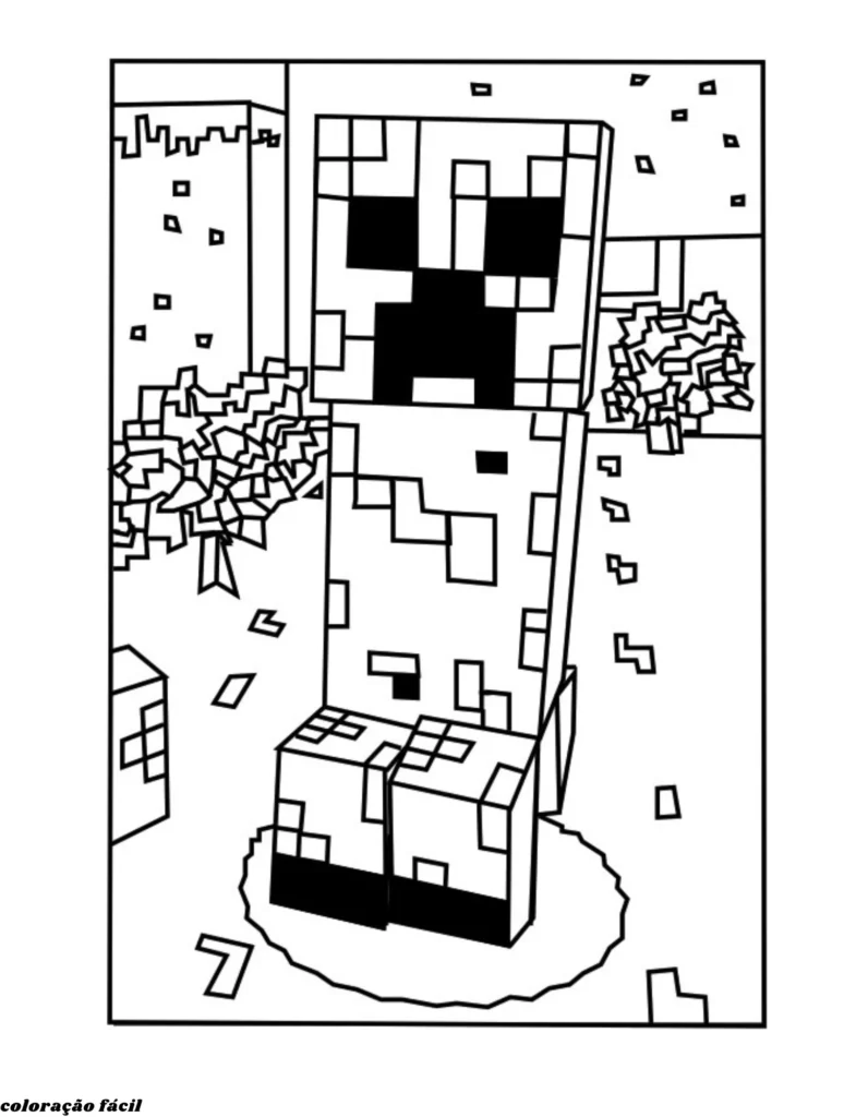 desenhos minecraft para colorir e imprimir