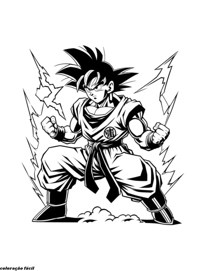 desenhos colorir goku