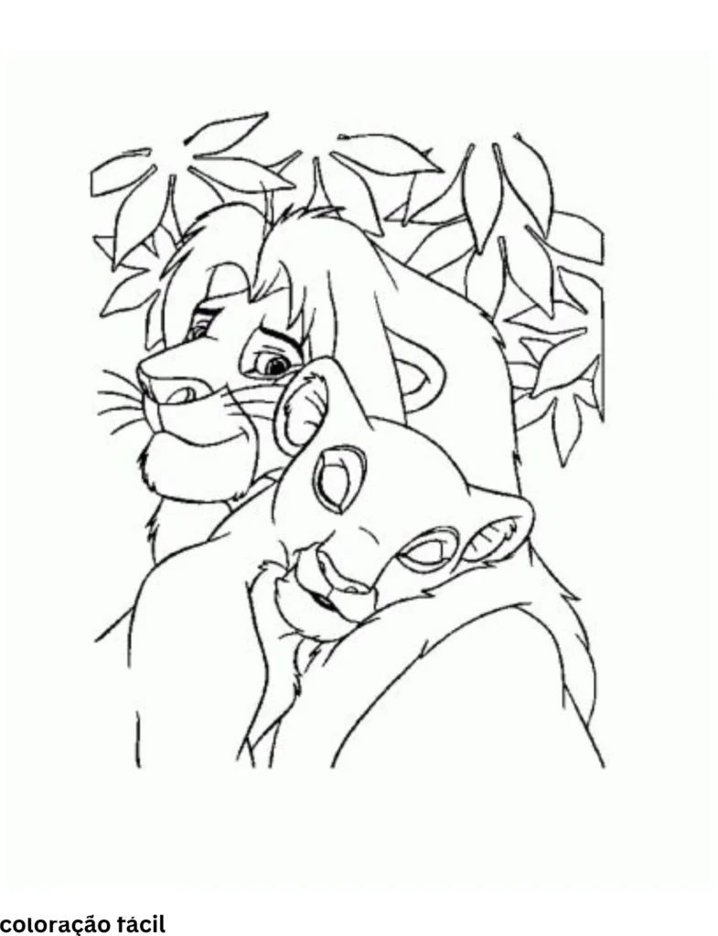 desenhos para colorir leao
