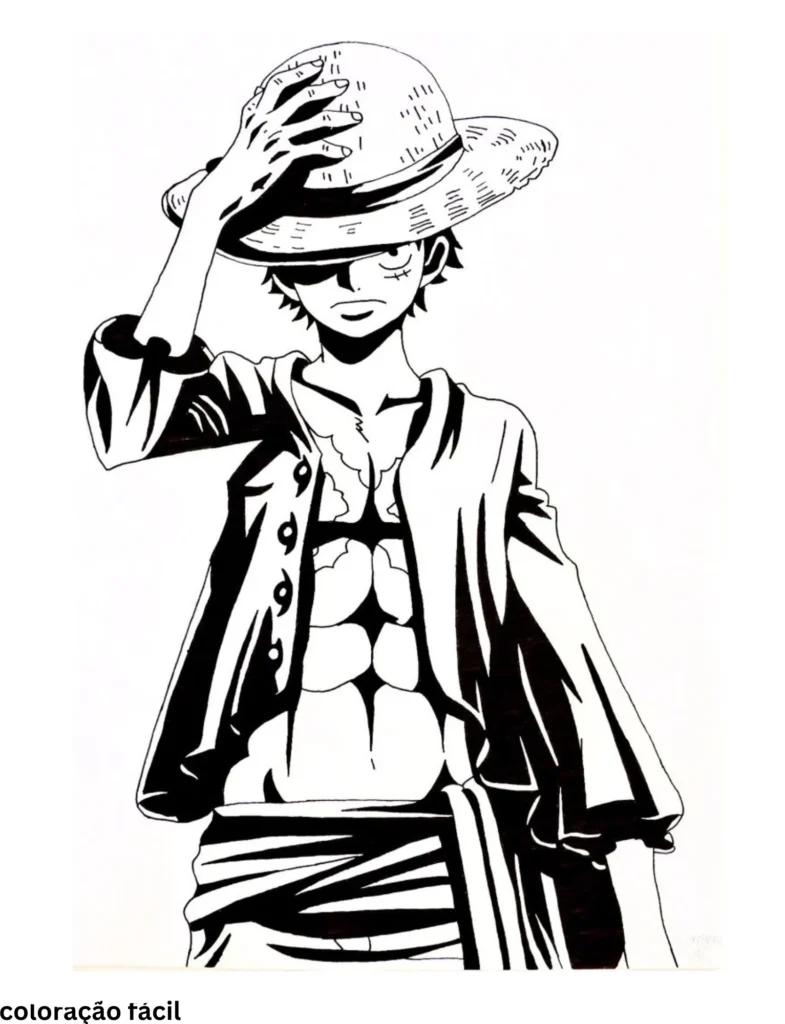 desenho do luffy para colorir