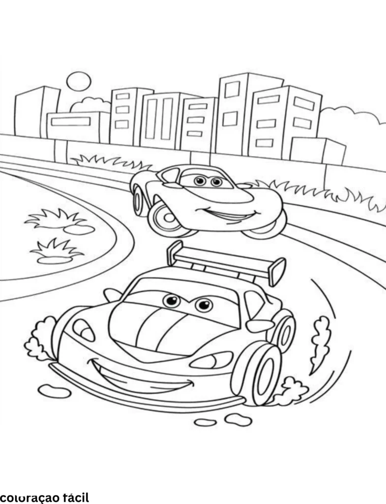 desenho para colorir relâmpago mcqueen