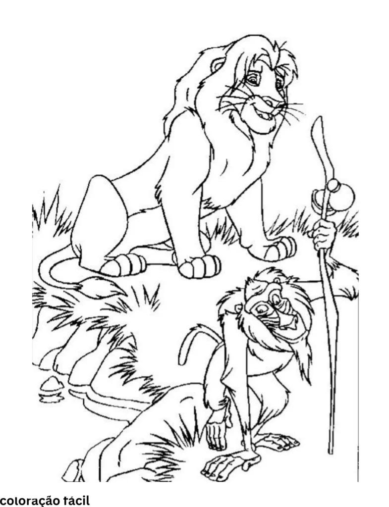 desenho para colorir rei leão