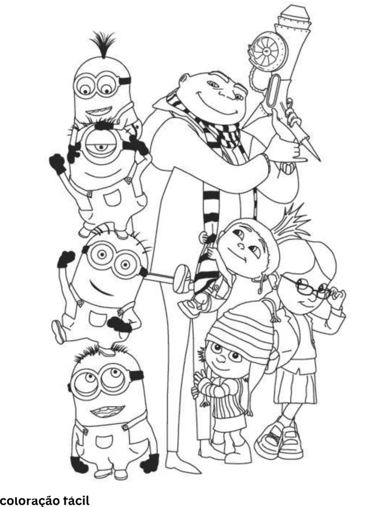 minions 4 para colorir