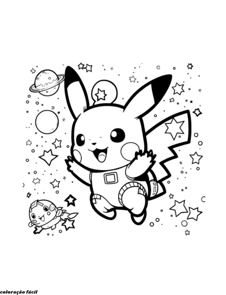 desenho pikachu para imprimir