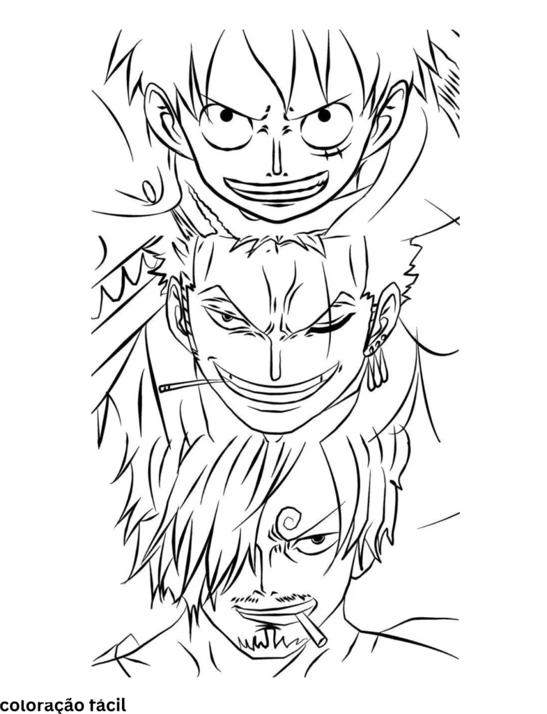 luffy para colorir