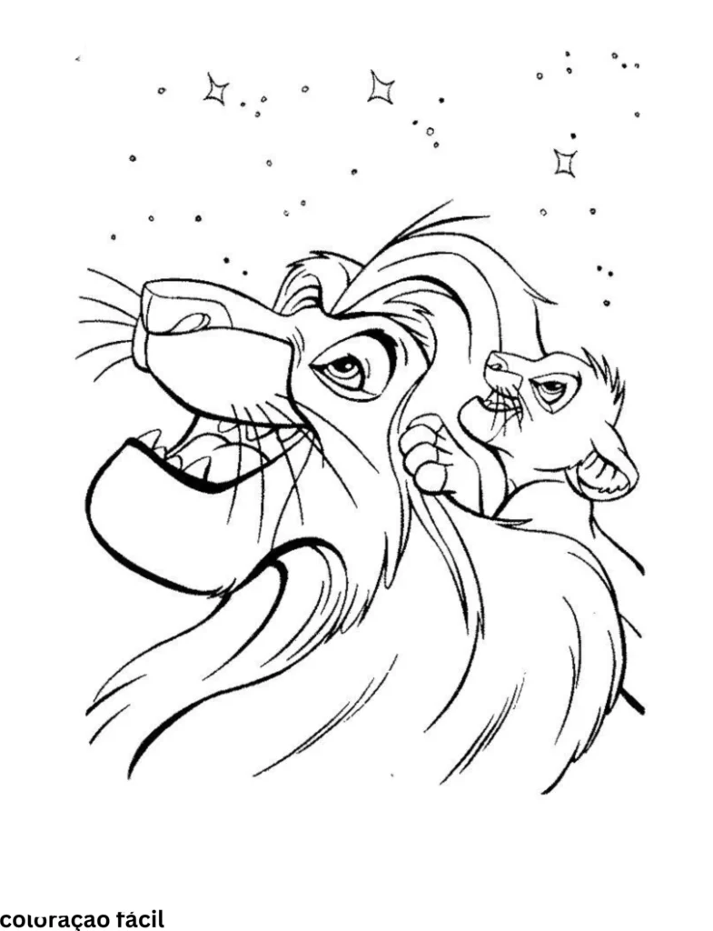 desenho do rei leão para colorir
