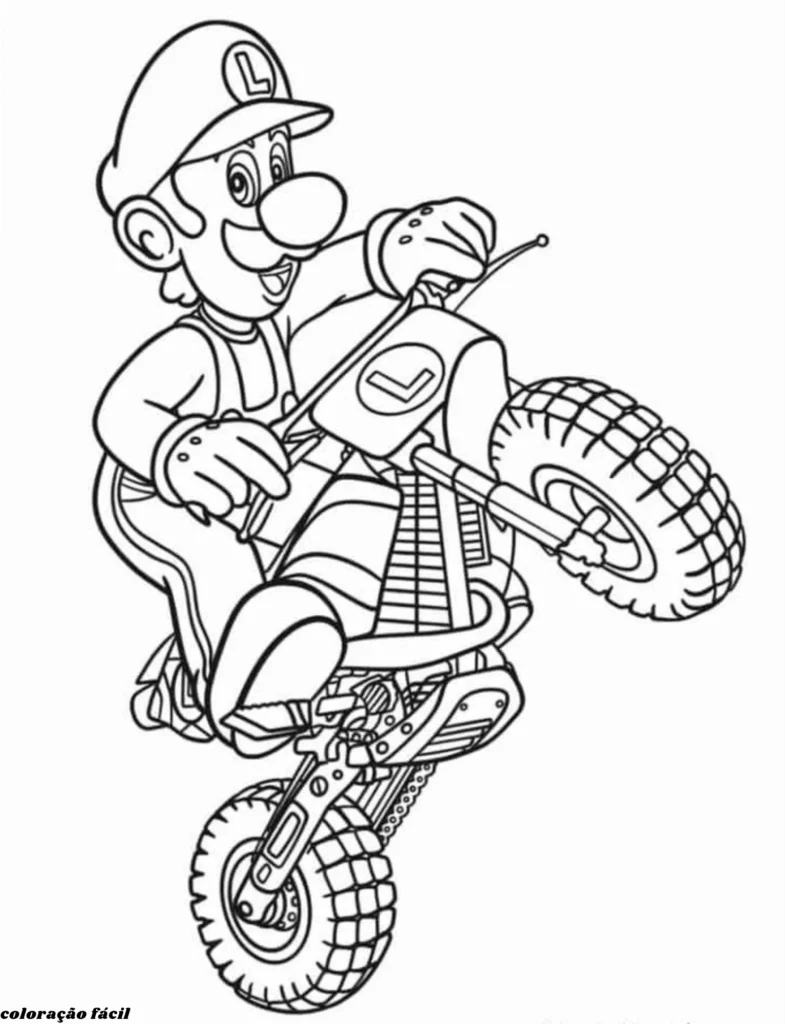 mario bros desenhos para colorir