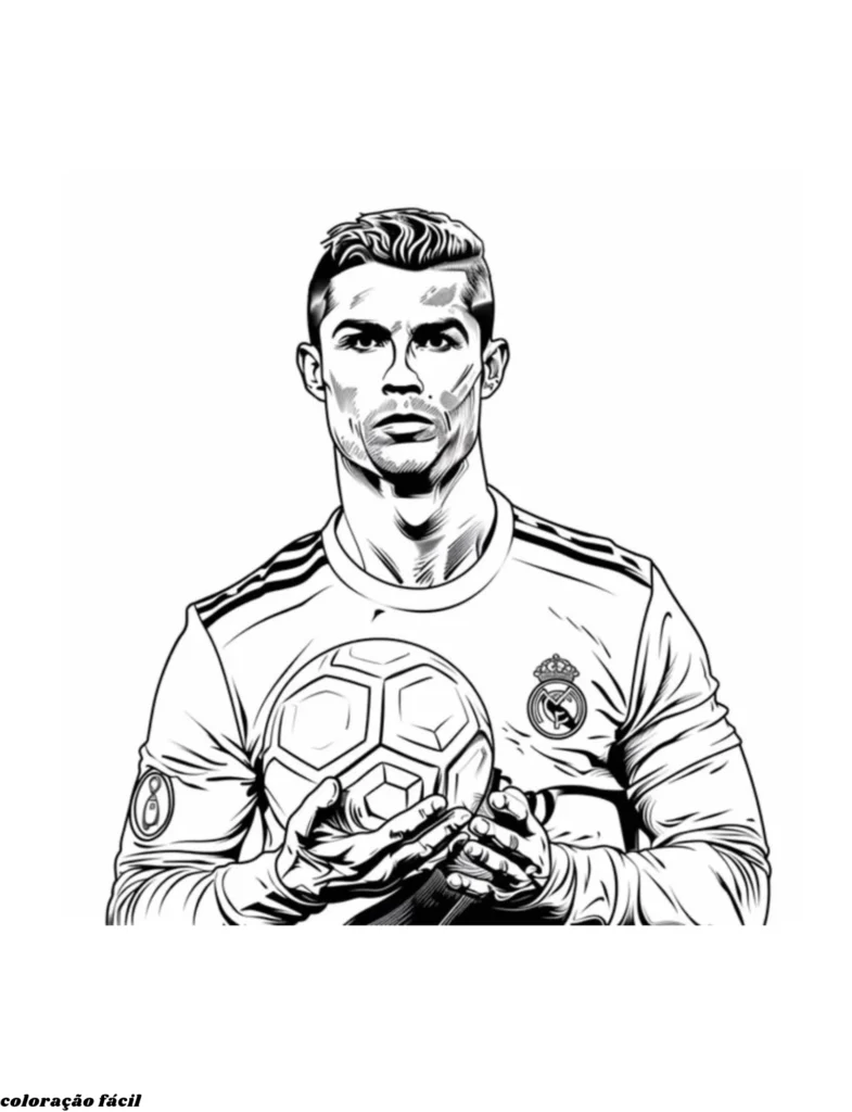 cristiano ronaldo para colorir al nassr