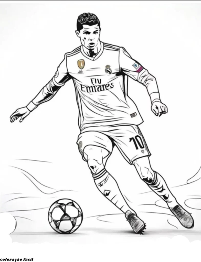 desenho para colorir do cristiano ronaldo