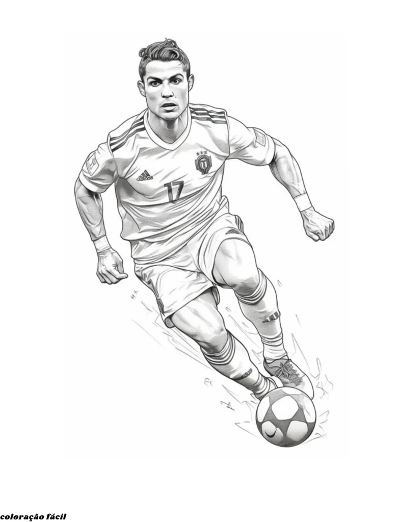 desenhos para colorir cr7