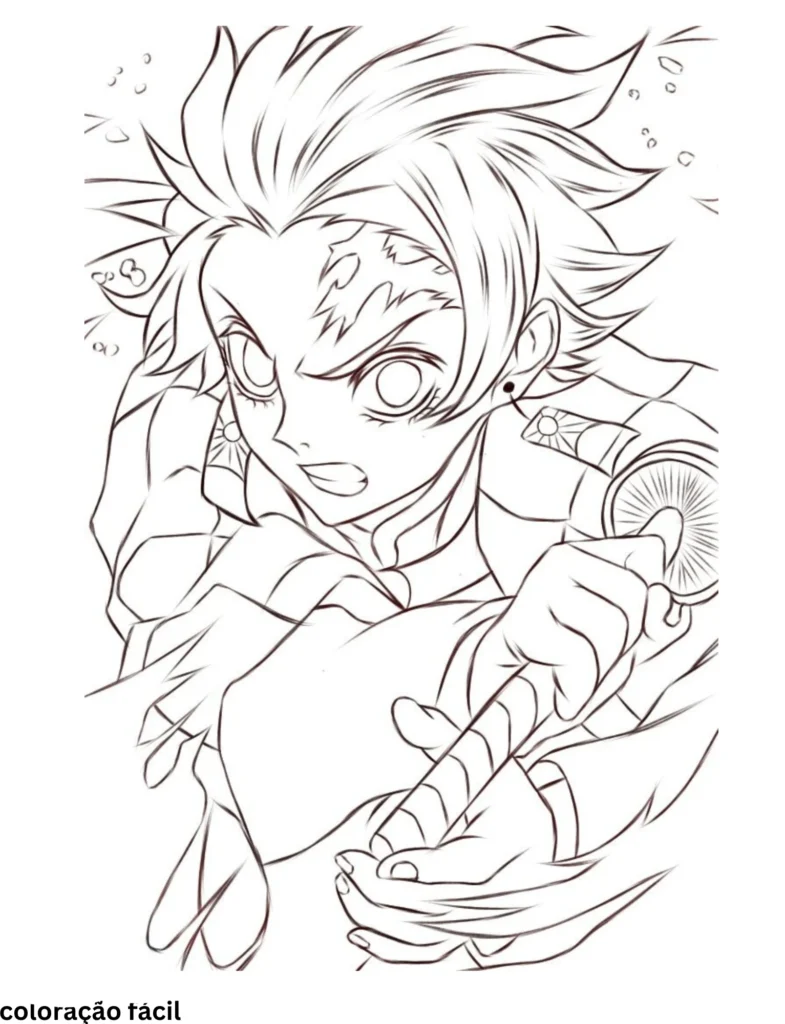 demon slayer desenhos para colorir