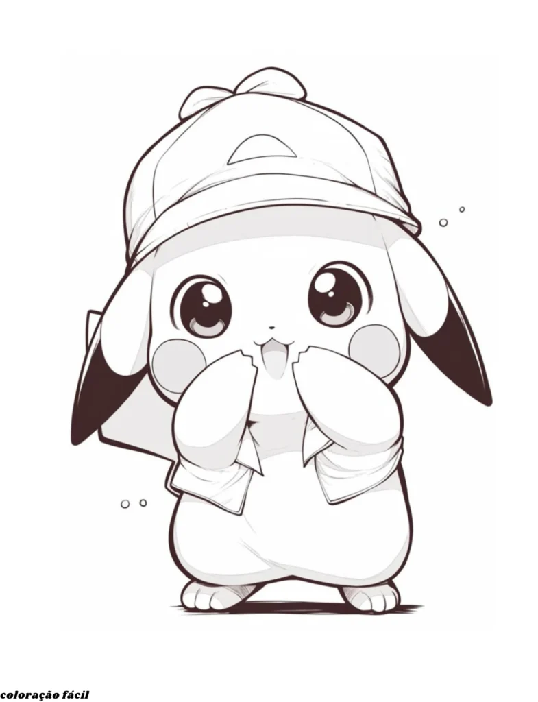 desenho para pintar pikachu