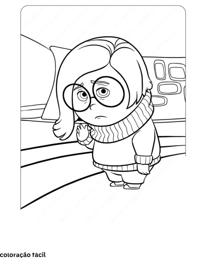 tristeza divertidamente para colorir