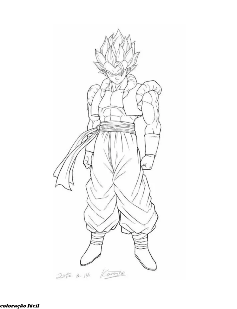 goku para colorir super sayajin 4