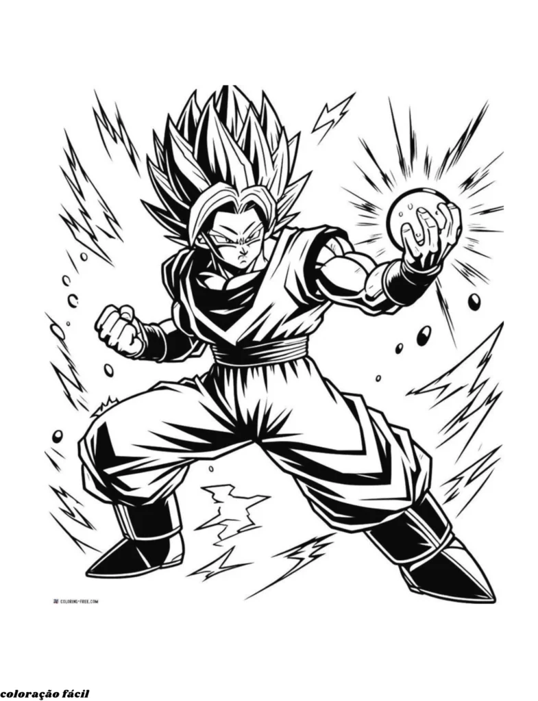 desenhos para colorir dragon ball z goku super sayajin blue