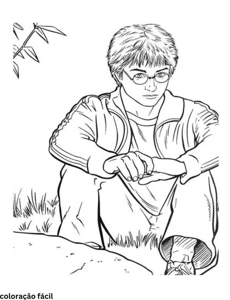 harry potter desenho fácil