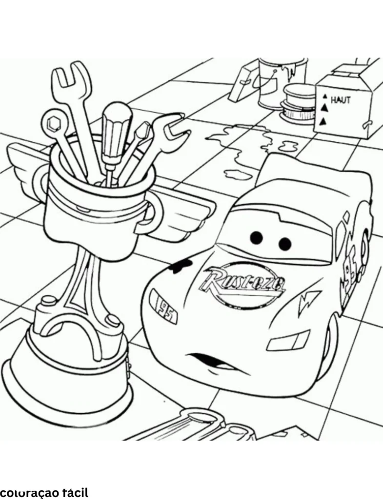 desenhos do relampago mcqueen para colorir e imprimir