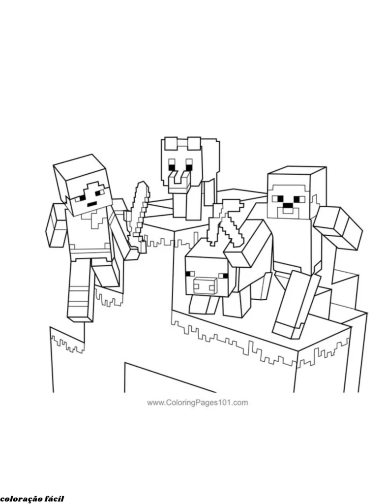 desenhos de minecraft para colorir