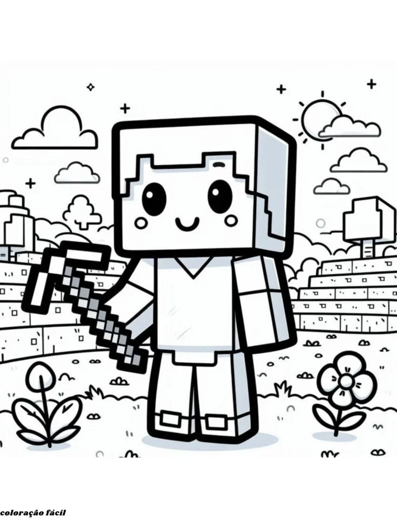 desenhos para pintar do minecraft