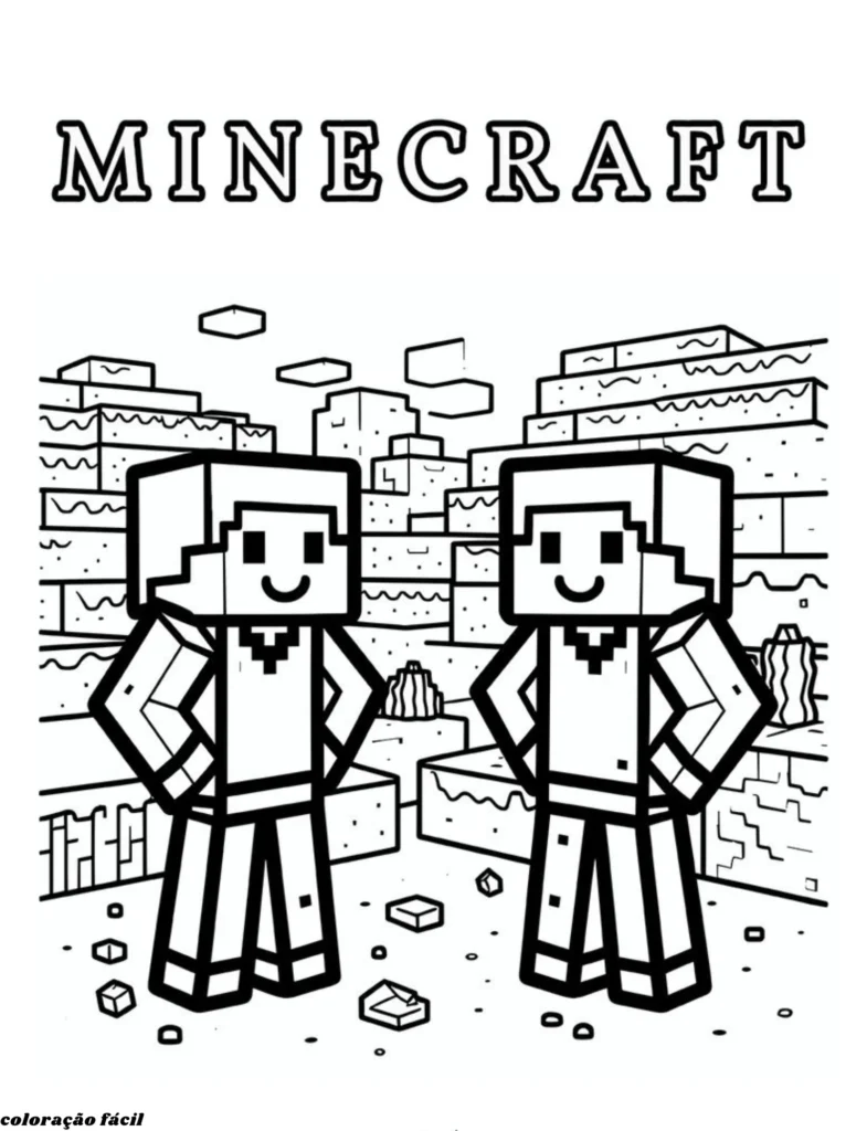 desenho minecraft para colorir e imprimir
