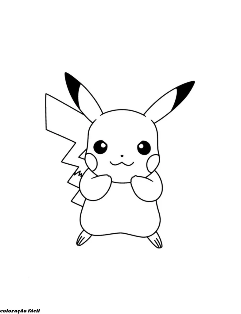 desenho para colorir do pikachu
