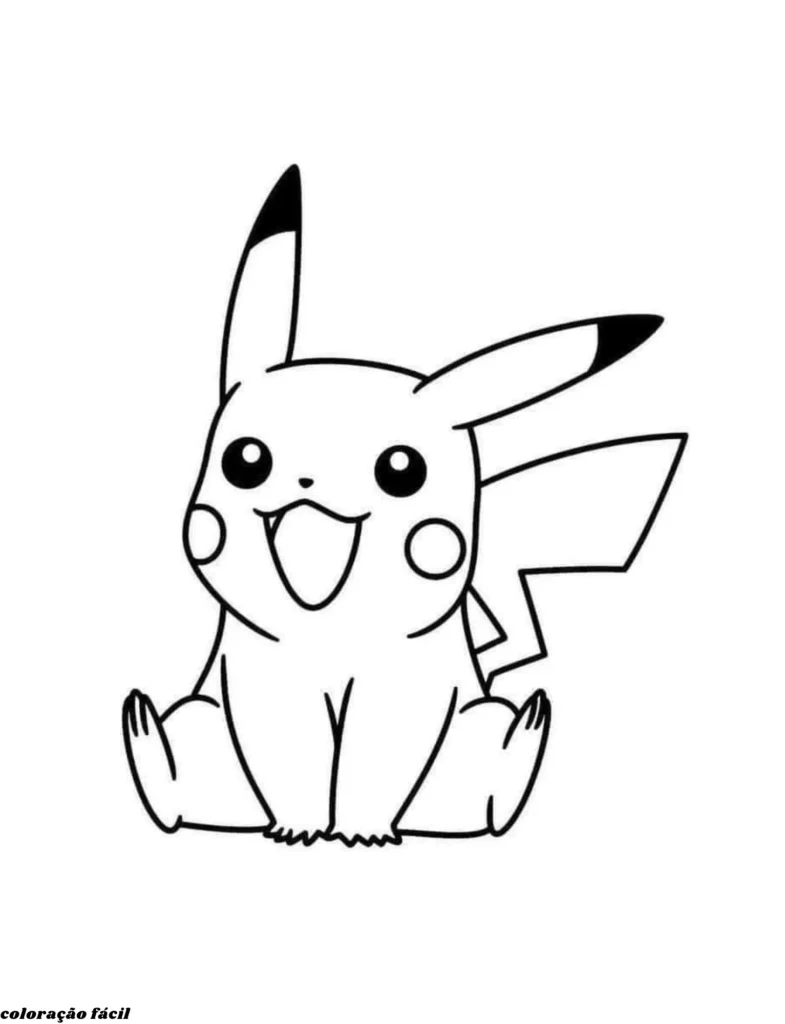 desenhos para colorir e imprimir pikachu