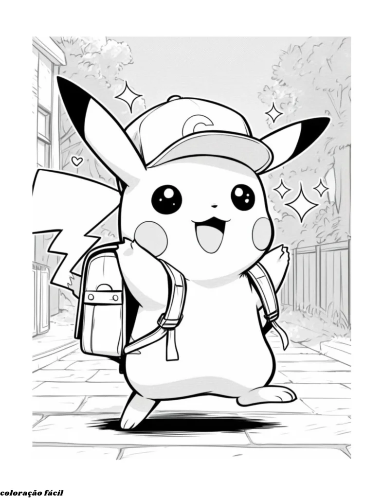 desenhos para imprimir do pikachu