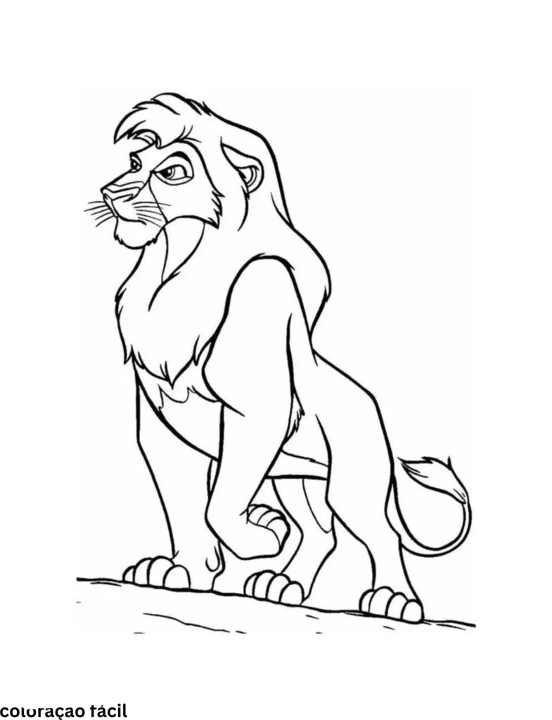 simba para colorir