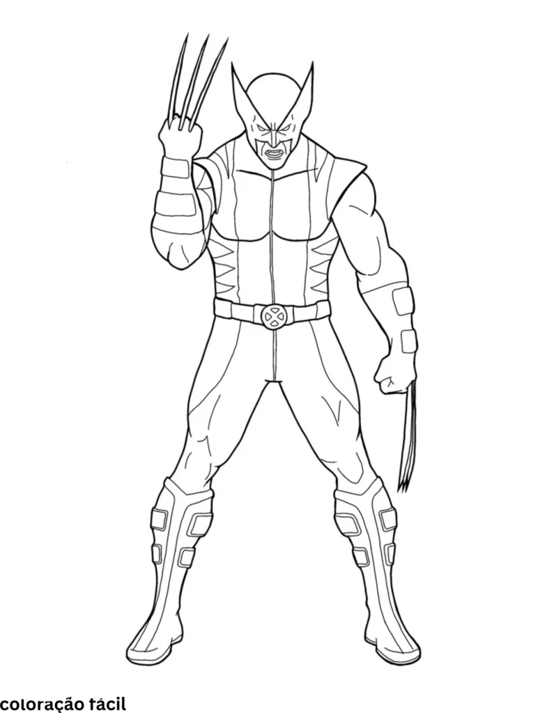 wolverine desenho preto e branco