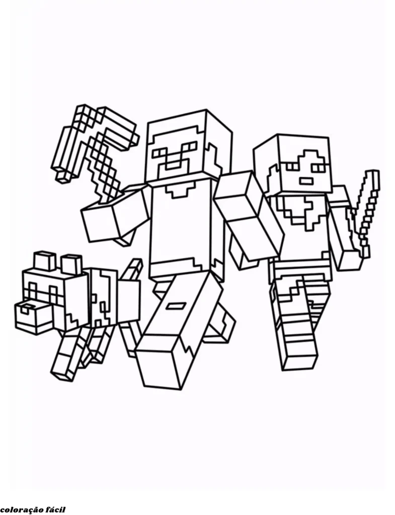 desenho do minecraft para imprimir