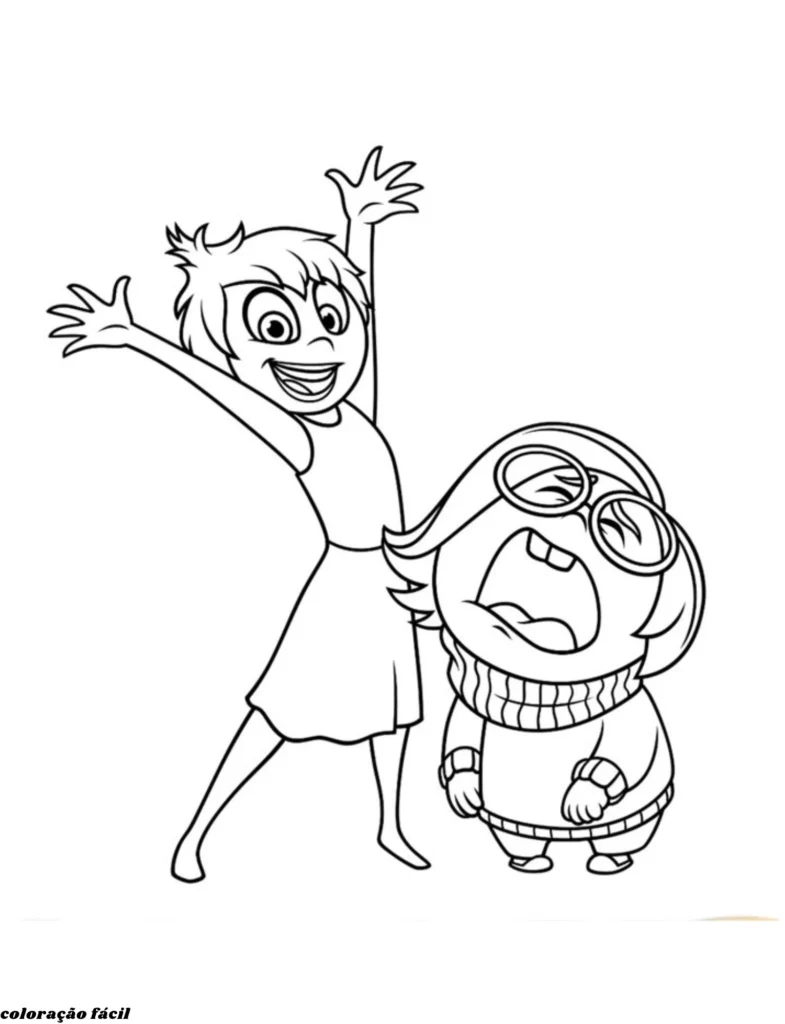 desenho do divertidamente para colorir