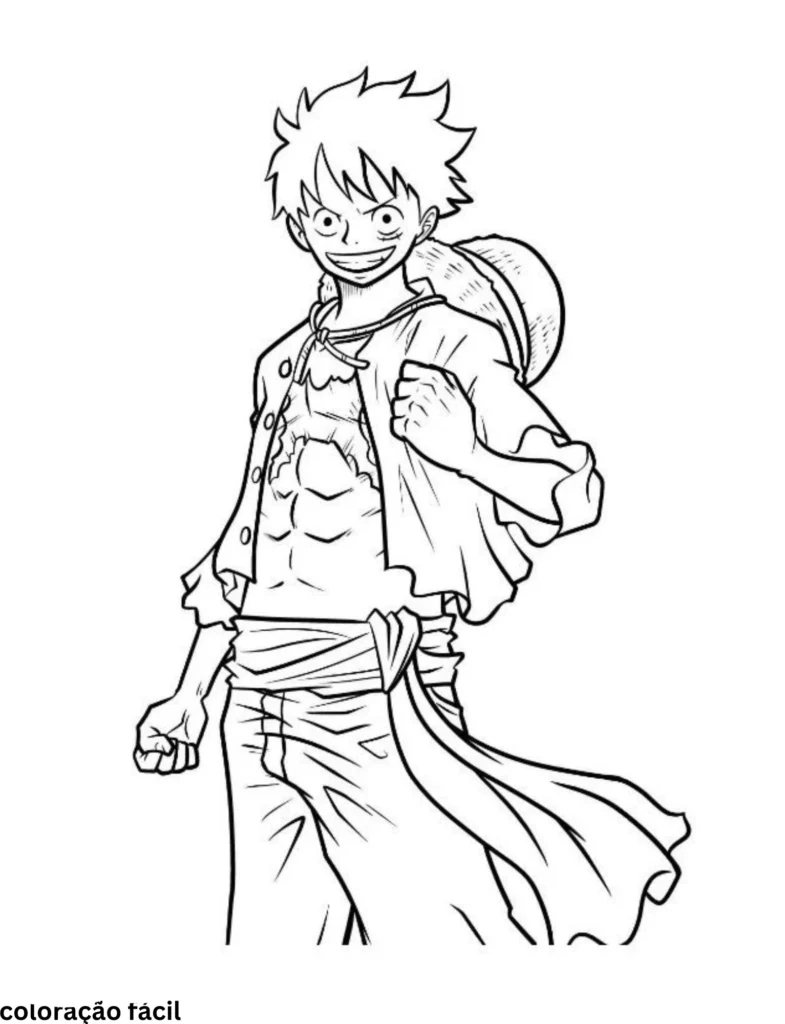 desenhos para colorir luffy