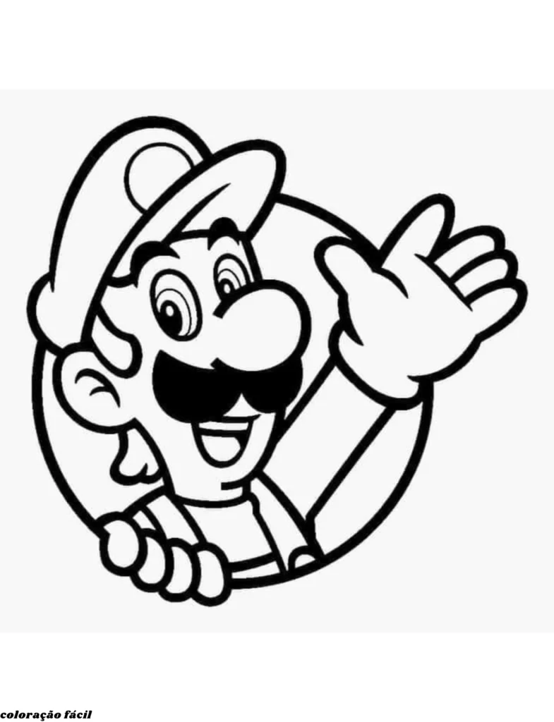 turma do mario bros para colorir