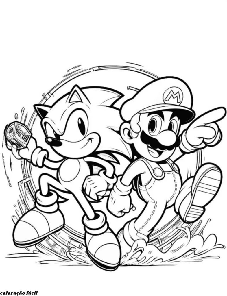 super mario bros para colorir