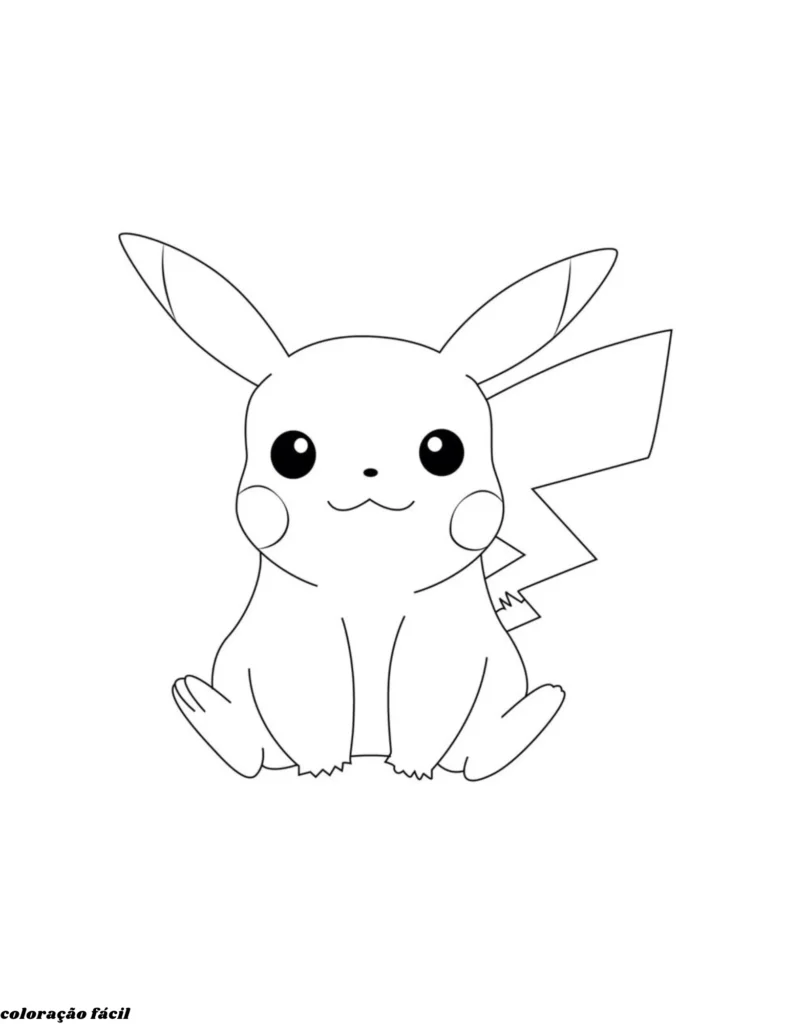 desenhos para pintar pikachu