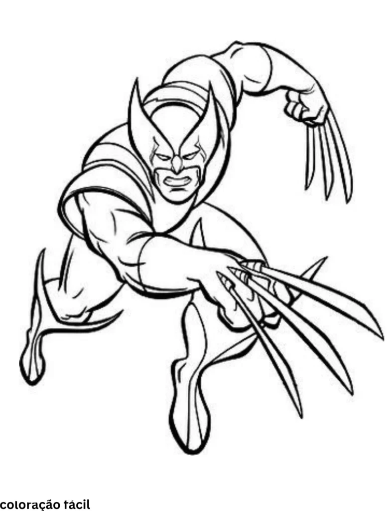 wolverine para colorir