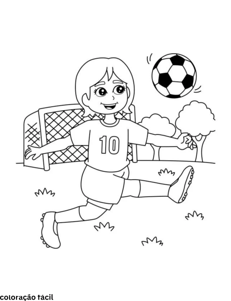 desenho de jogador de futebol para colorir