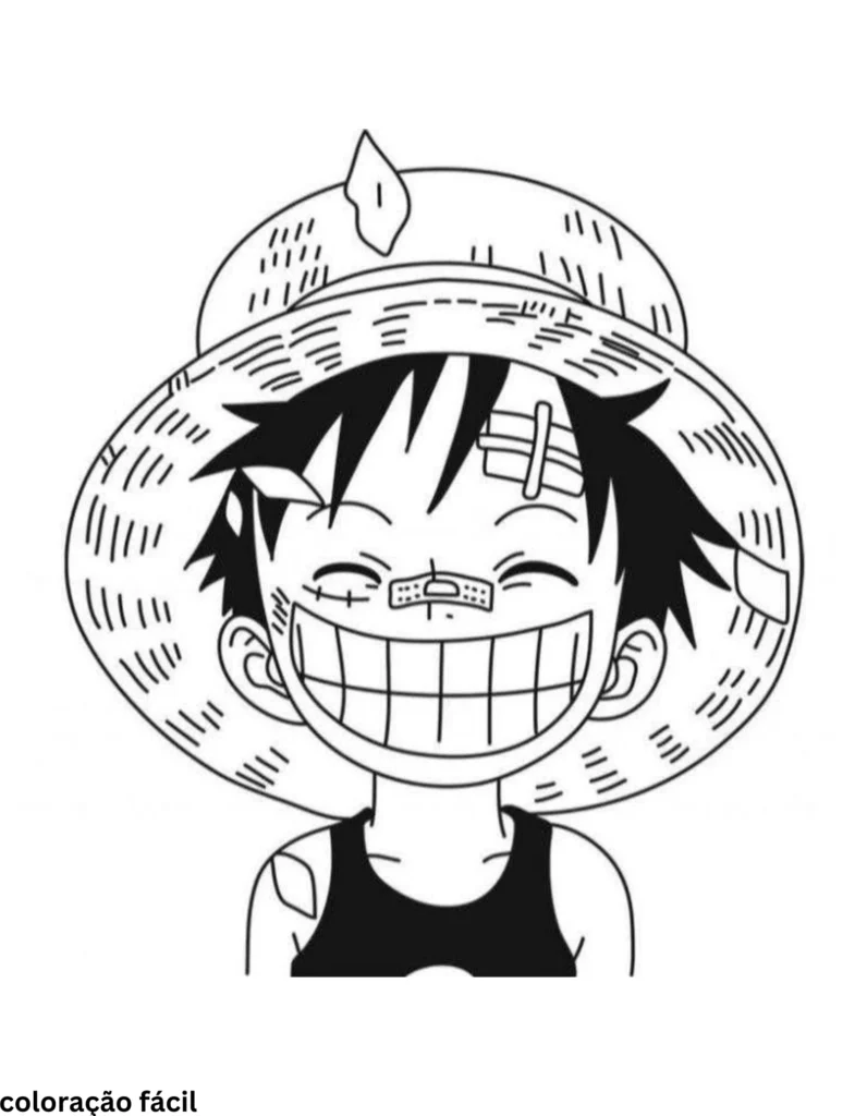 desenhos para colorir luffy