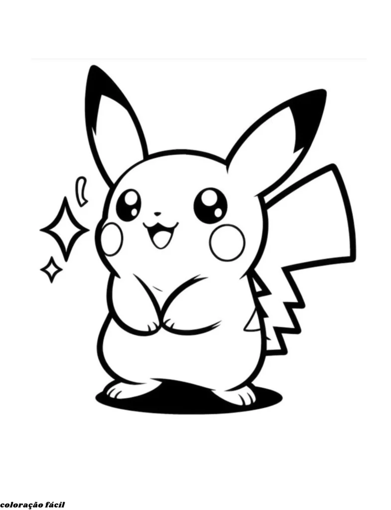 desenhos para colorir picachu