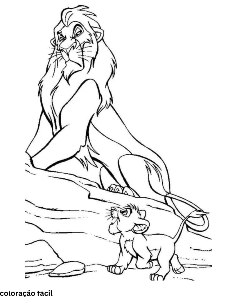 rei leão desenhos para colorir