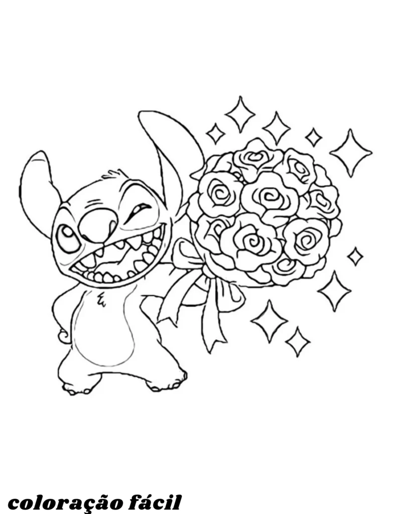 desenho de pintar do stitch