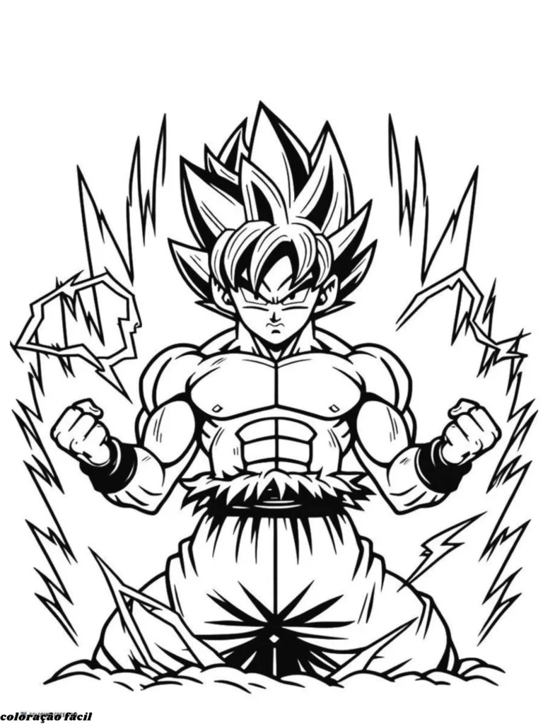 desenhos colorir goku