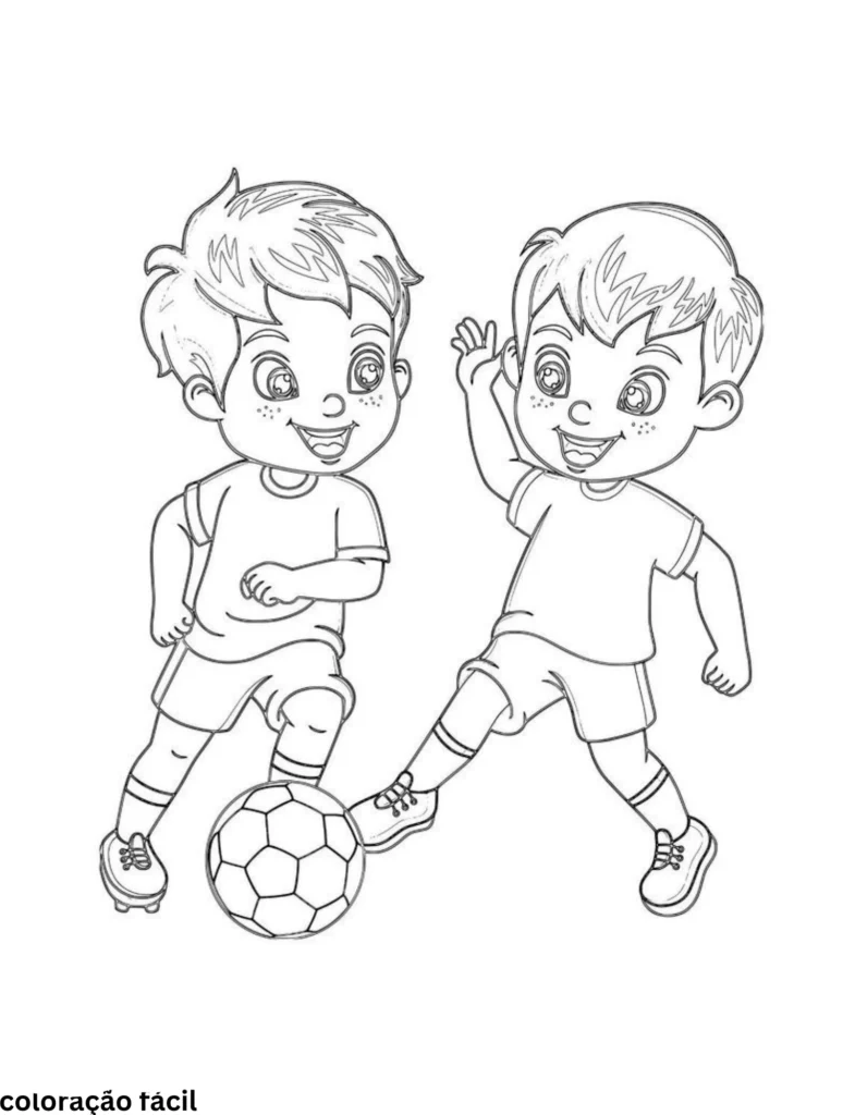 desenho de futebol para colorir