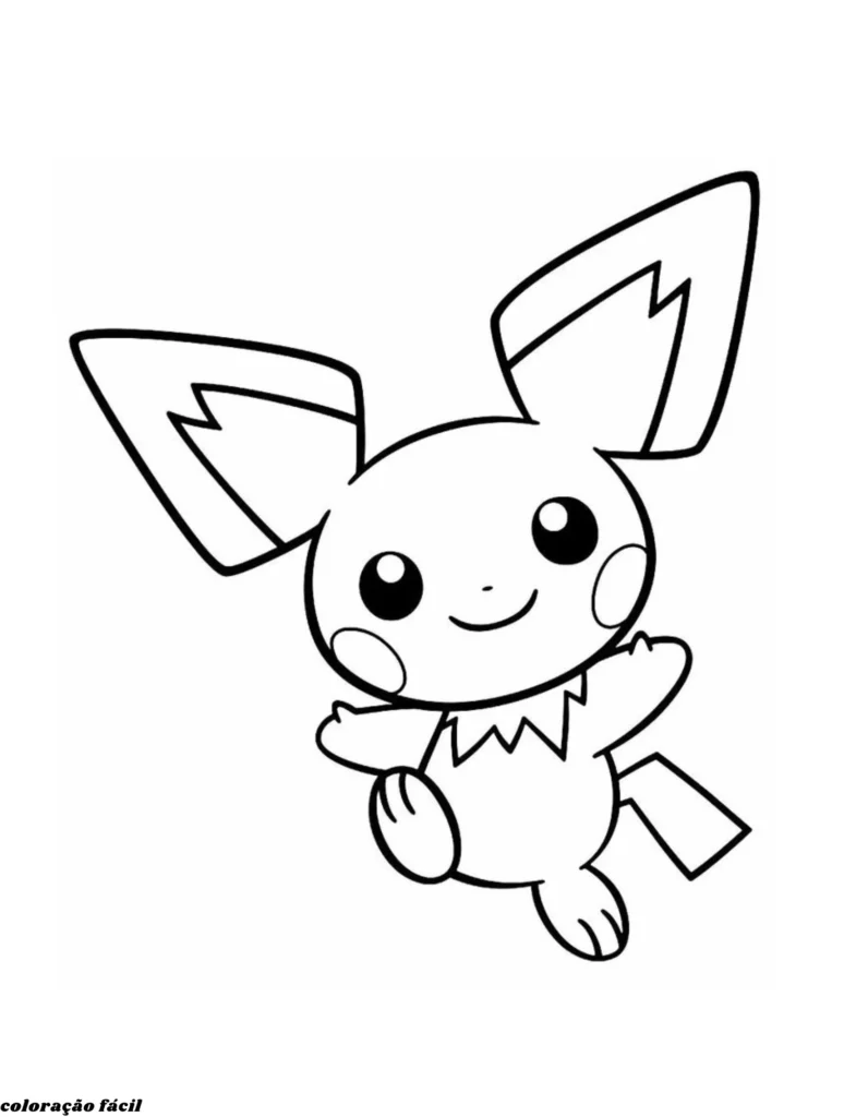 desenhos pikachu para colorir