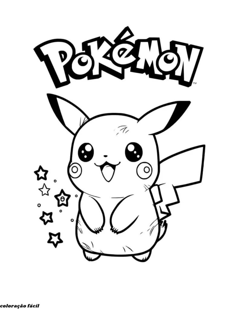 pikachu colorir