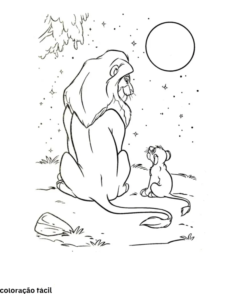 leao desenho para colorir