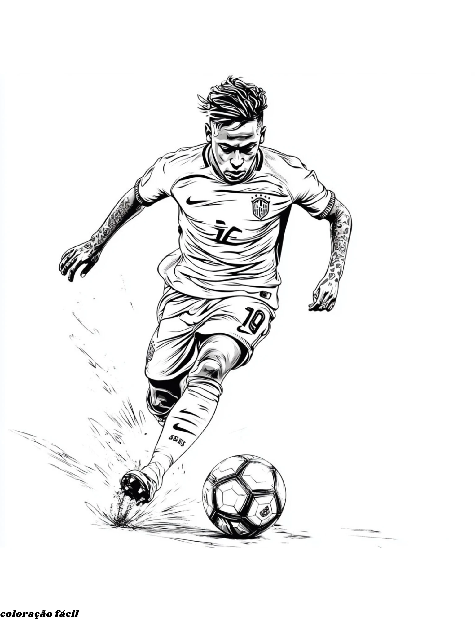 desenho do neymar para desenhar
